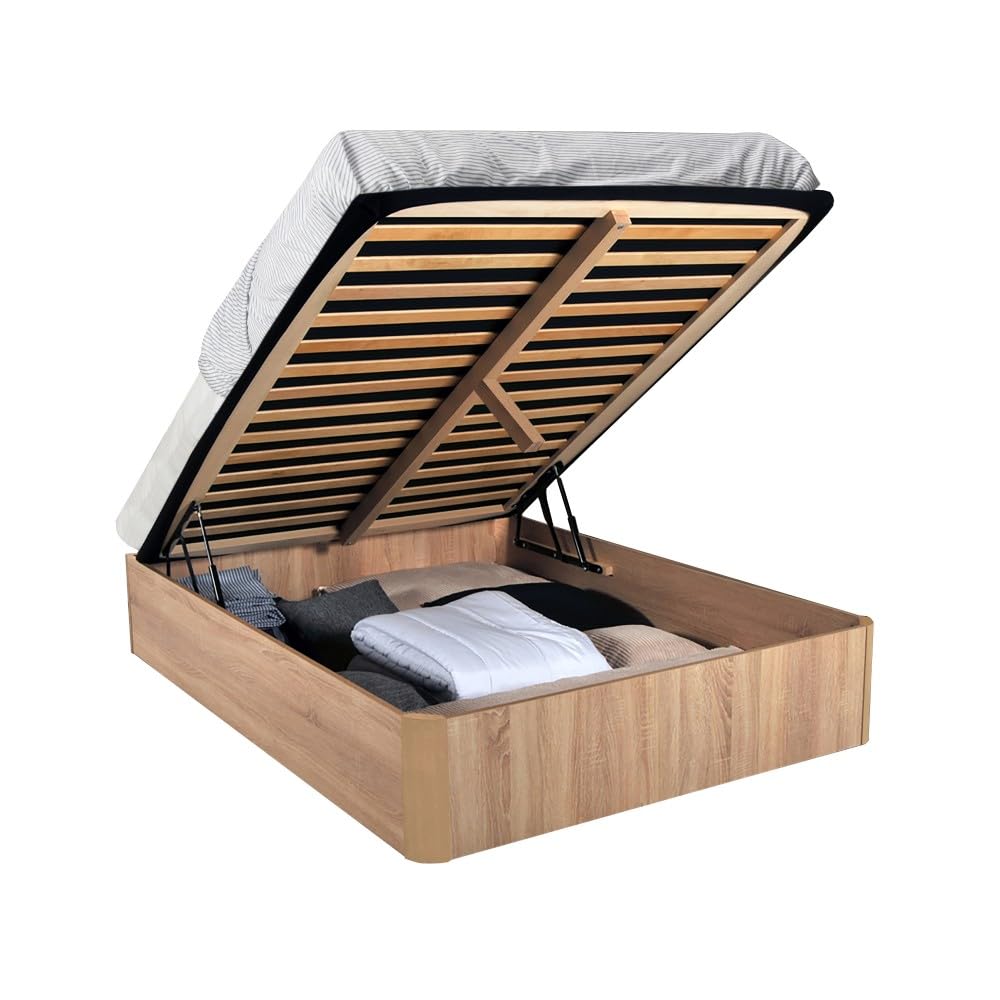 WEBER INDUSTRIES Letto baule Spiro 160 x 200 cm + 1 letto/arredamento rovere sbiancato