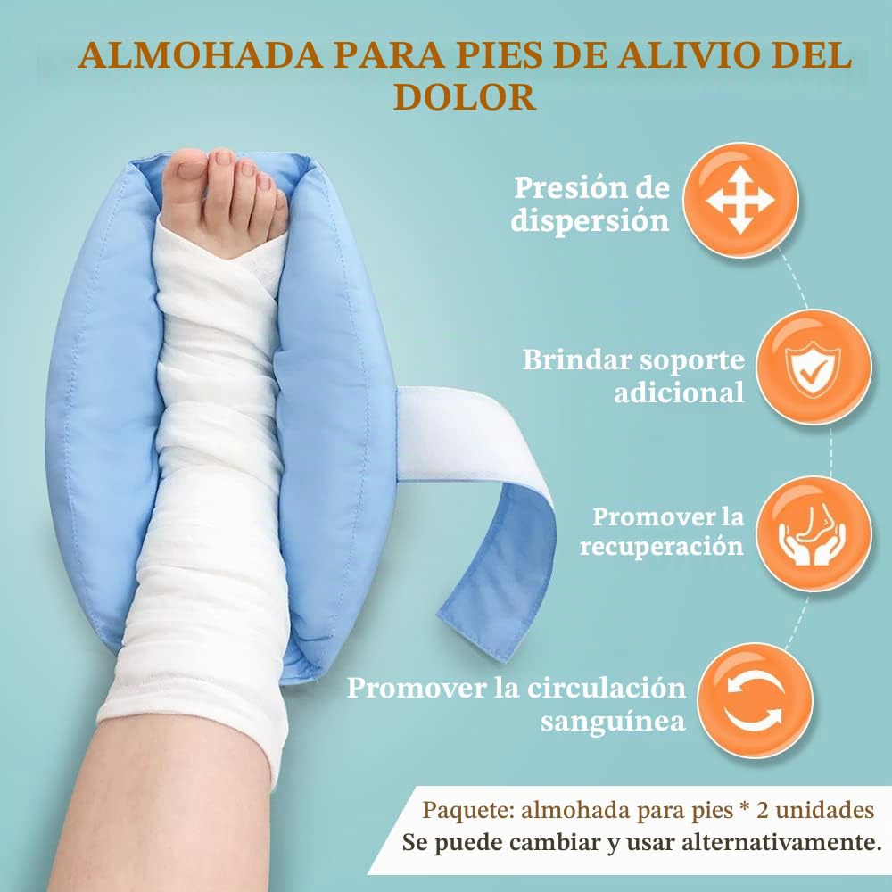 NEPPT Taloneras Antiescaras Par de Almohadillas, Taloneras Para Escaras, Protector Talones, Protector de Pie,Talón o Codo, Alivio de Presión del Dolor de llagas y úlceras