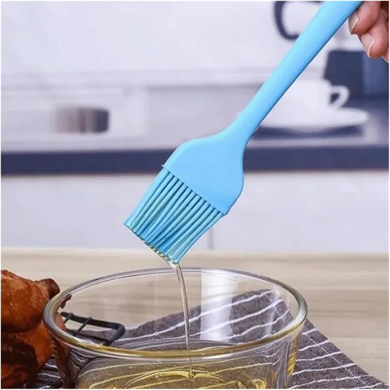 Silicone Barbeque Brush Heat Resistant Oil Brushes For Pastry Cooking Smear BBQ Kitchen Bar Cake Baking Tools Utensil Supplies(Multicolor-3pcs)