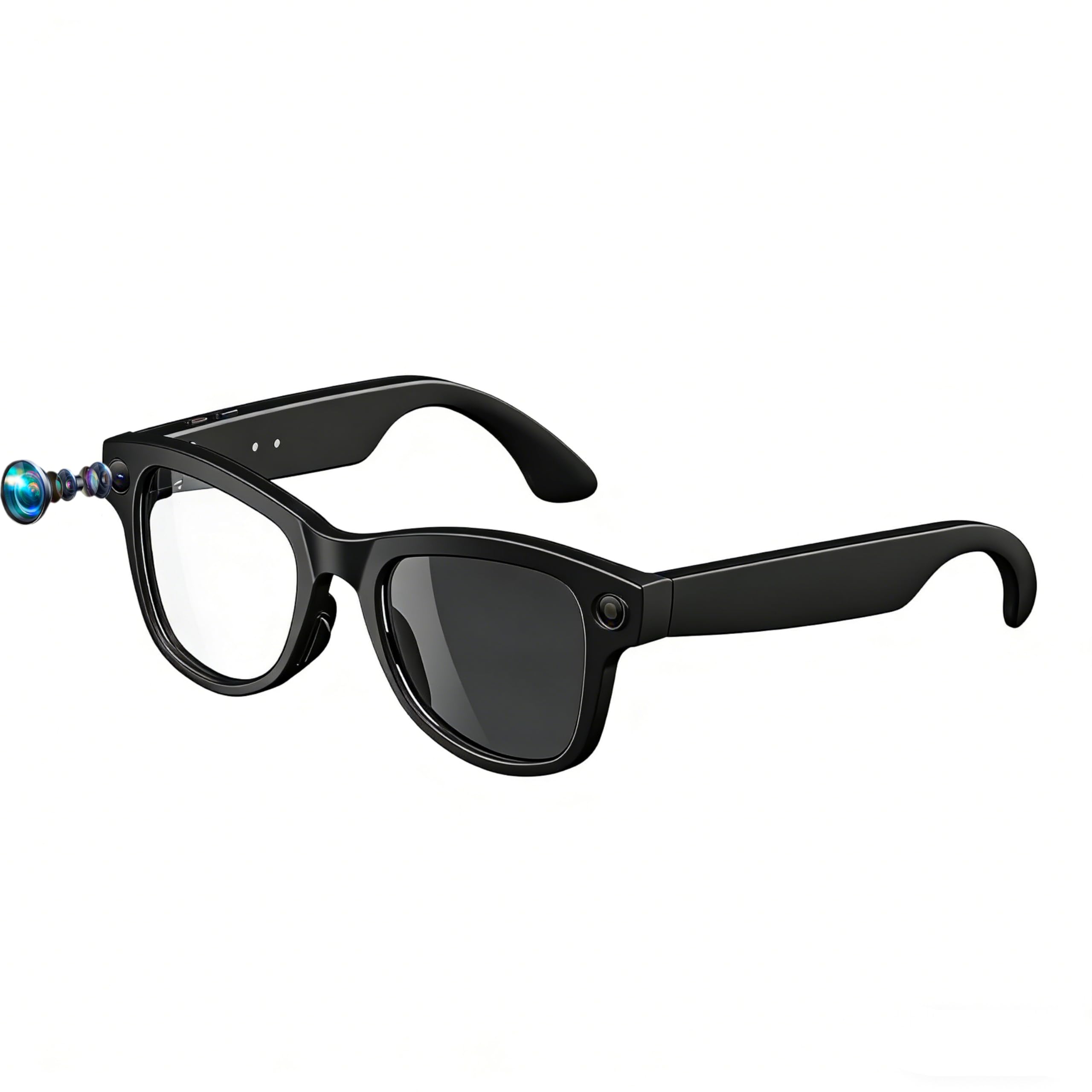 Smart Bluetooth Glasses with Camera 800W HD Camera Glasses for Video and Audio Recording Photography Sunglasses with UV