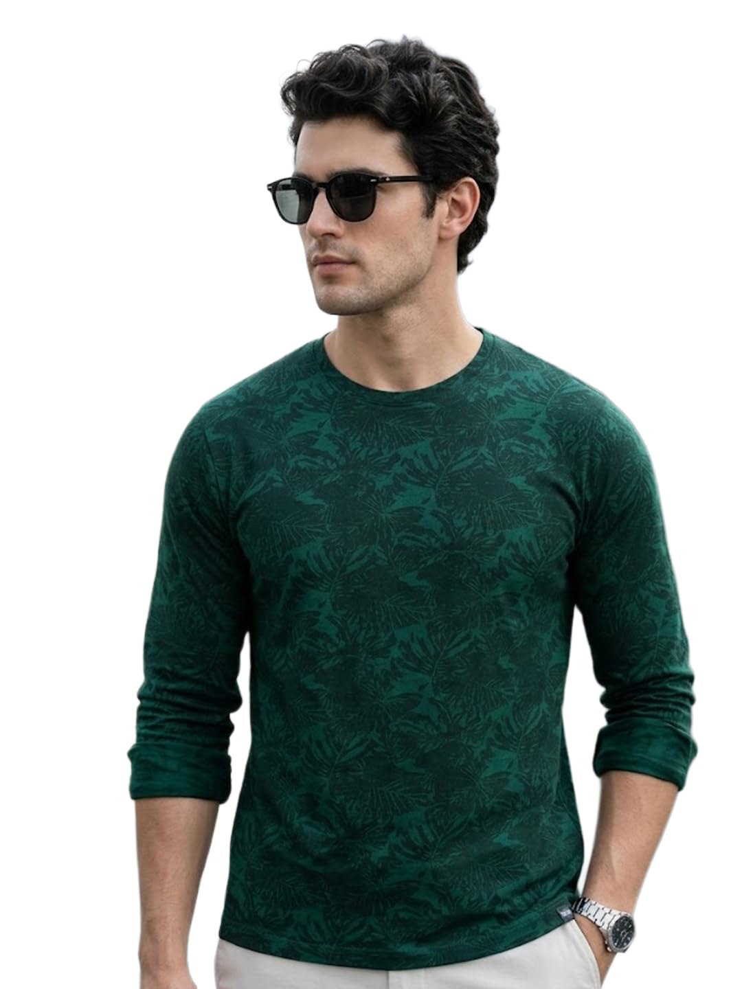 urbano fashion Men's Printed Full Sleeve Slim Fit Cotton T-Shirt-picture-36
