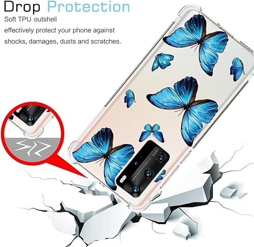 Miniatura 7 de Funda para Huawei P40 Pro, ELS-N04 ELS-NX9 Linda funda, transparente y flexible parachoques TPU suave goma silicona funda para teléfono Huawei P40