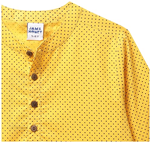 Image of Amazon Brand - Jam & Honey Cotton Boy Festive Printed Kurta And Pyjama Set Which Is Both Comfortable And Stylish