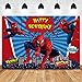 Red Spiderman Photography Backdrop Baby Boys Happy Birthday Party Decorations Vinyl Children Photo Booth Studio Props Background Superhero Cityscape 5x3ft Banner Dessert Table Baby Shower Supplies