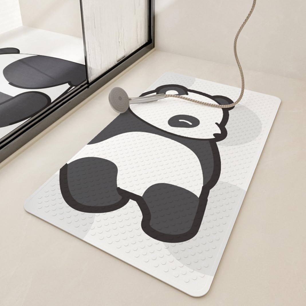 お風呂マット 浴室内 浴槽内滑り止めマット 吸盤付き かわいい 柔軟快適 防カビ 速乾 洗える 足拭き 浴槽 介護用品 40x70c