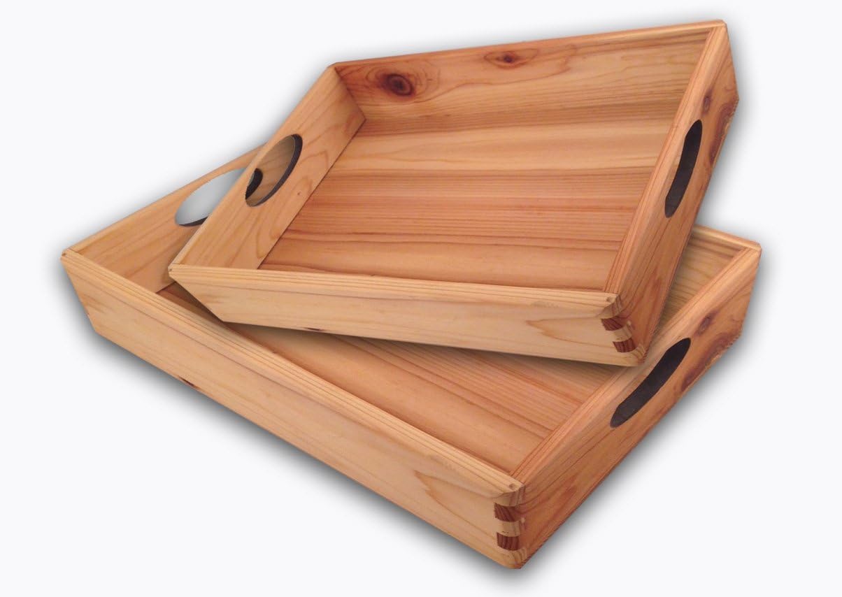 Kelly Craig 2-Piece Nested Cedar Tray Set