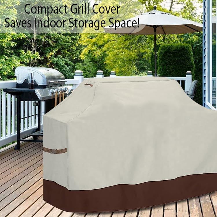 Grill Cover 58 inch, Waterproof BBQ Cover for Outdoor Gas Grill, Compatible with Weber Genesis II, LX 300 Series and Genesis 300 Series, Fade Resistant, Compared to 7130 - Image 7