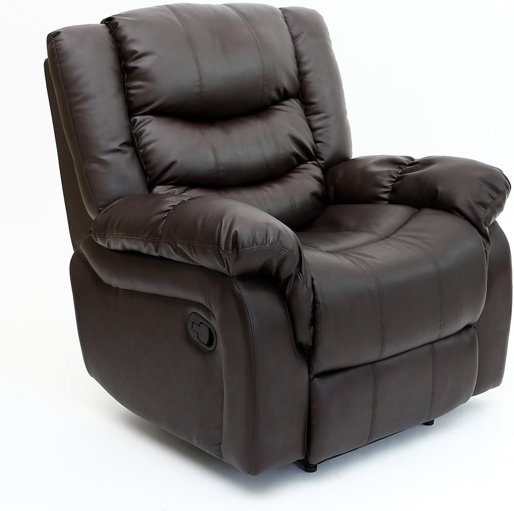 More4Homes LOXLEY BONDED LEATHER RECLINER ARMCHAIR SOFA HOME LOUNGE