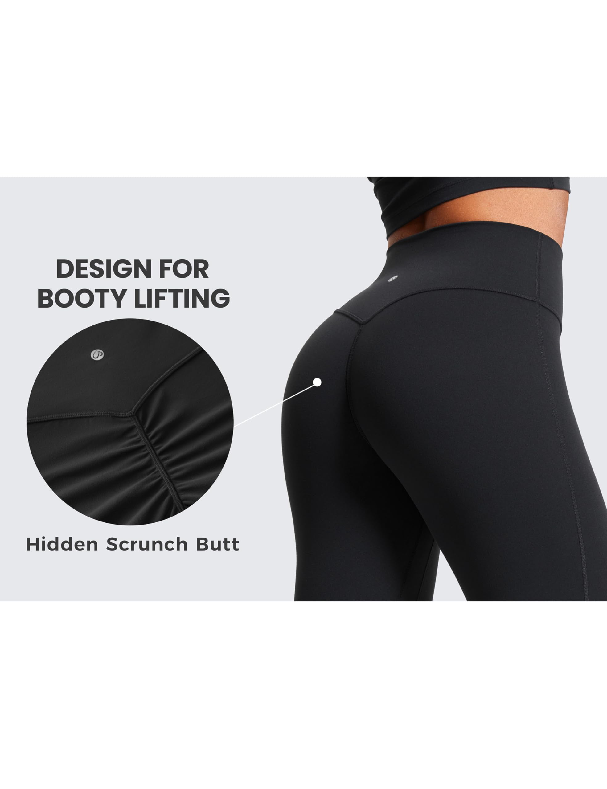 CRZ YOGA Mujeres Butterlift Hidden Scrunch Butt Flare Leggings Sin Costura Delantera Cintura Alta - 79 cm