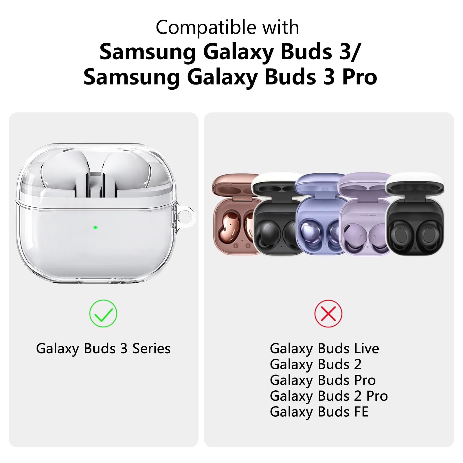 Amazon | Airawin Samsung Galaxy Buds 3 ケース & Galaxy Buds 3 Pro
