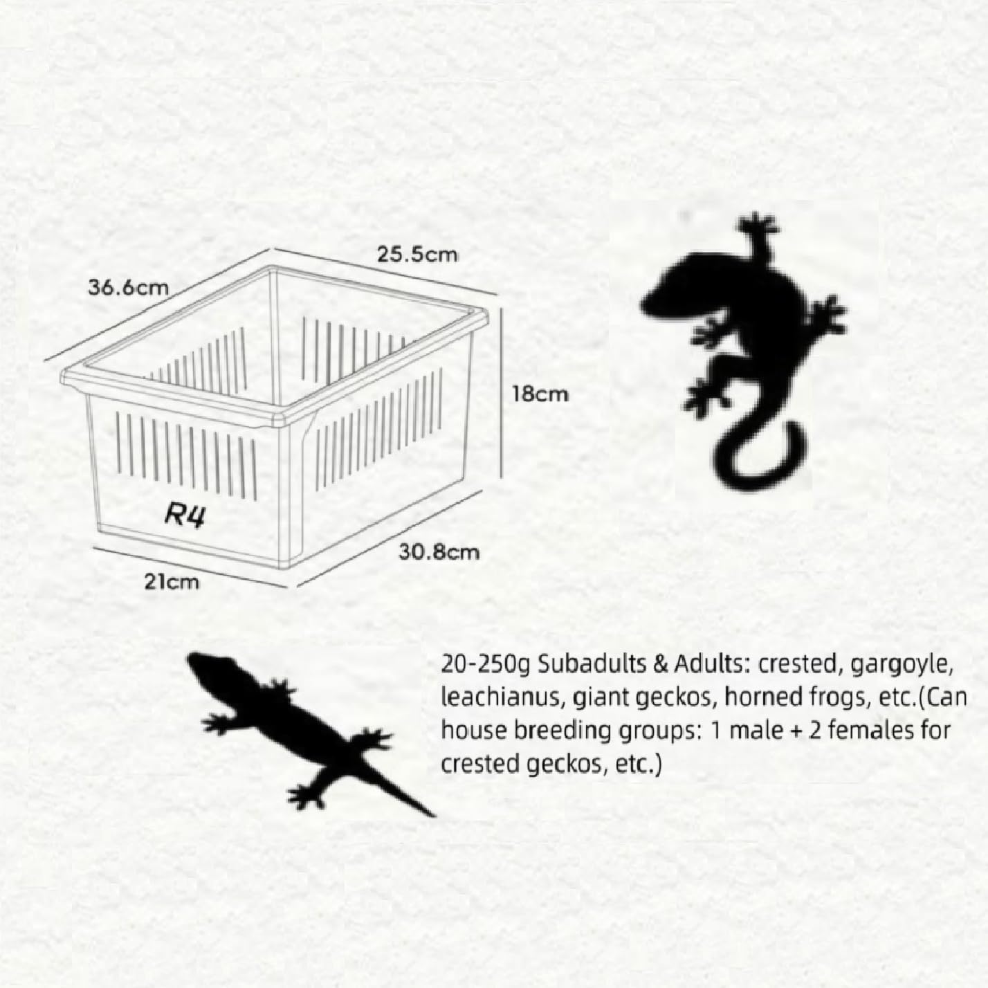 2-Tier Stackable Reptile Terrarium, Pull-Out Sliding Drawer, 13.2 x 15.5 x 17.9 Inches Reptile Enclosure with Aluminum Frame, Transparent Breeding Tank for Snake, Lizard, Gecko, Small Pet
