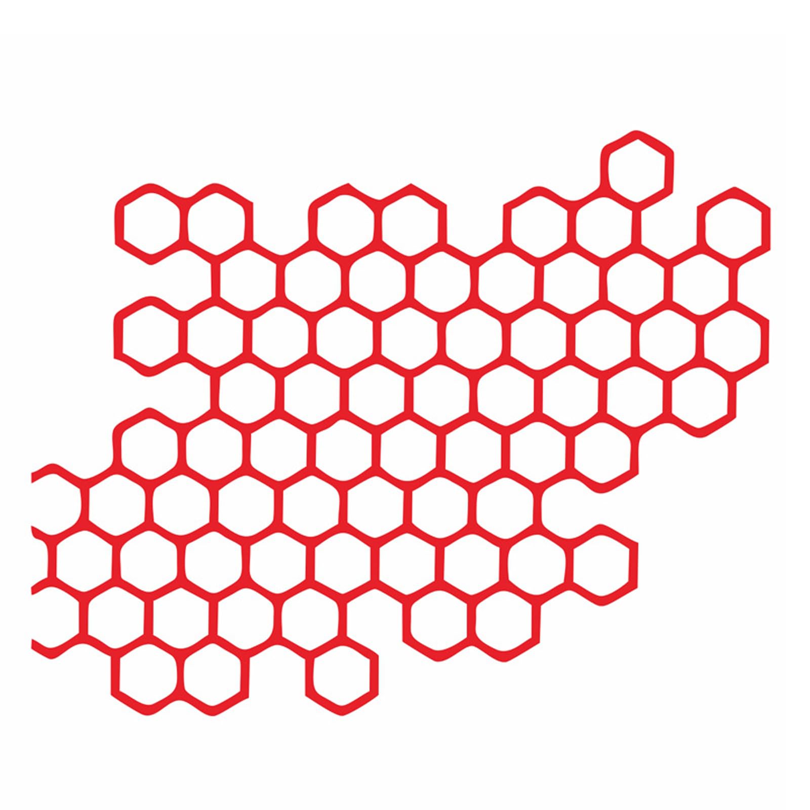 oringnat High Visibility Warning Stickers Hexagon Honeycomb Decals Adhesive Sticker Decoration for Motorcycle Car