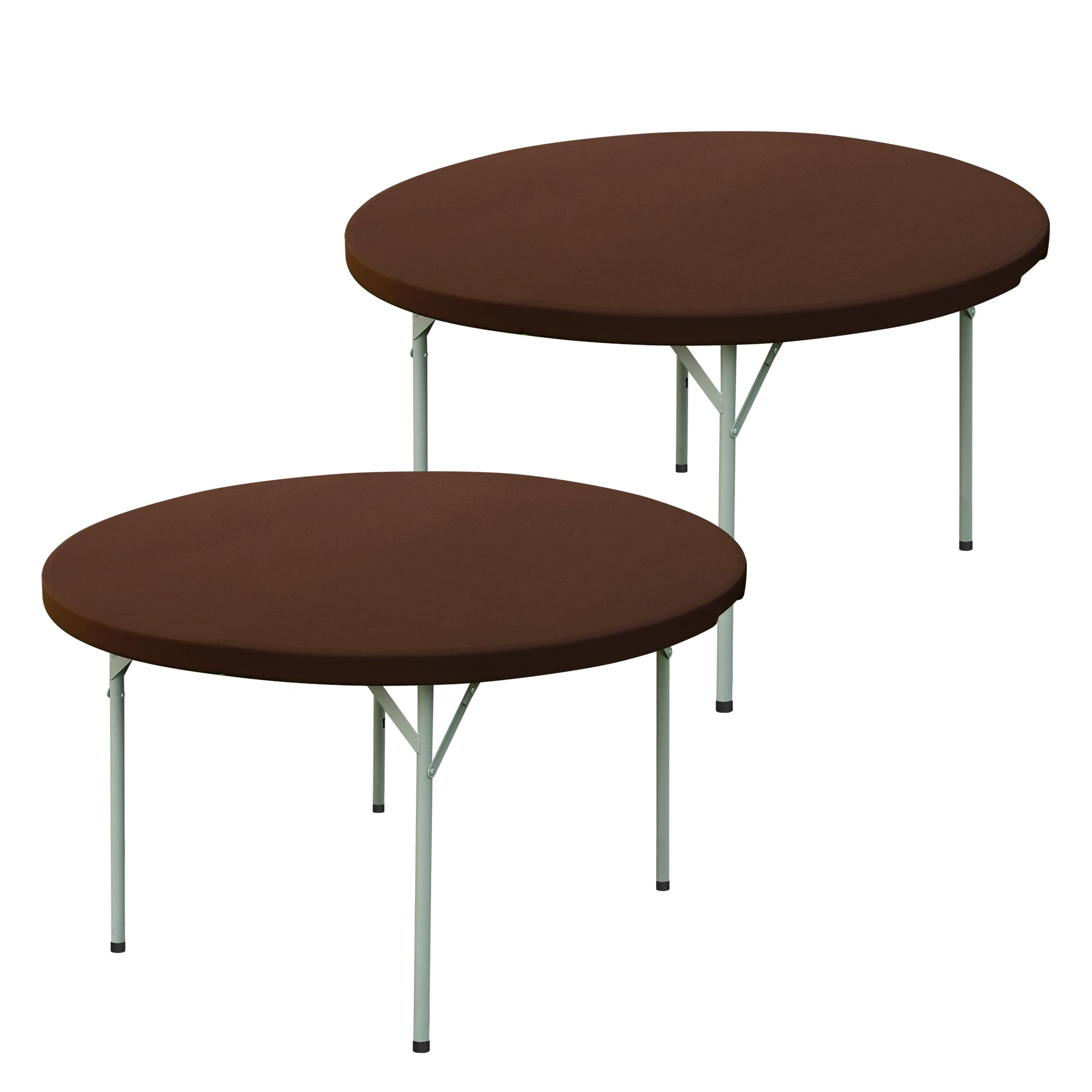 mylacerhome Brown Fitted Tablecloth Round 5ft
