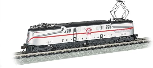 Bachmann Industries Gg 1 Dcc Ready Electric Prr #4866 "Congressional" Locomotora de escala N, rayas rojas plateadas