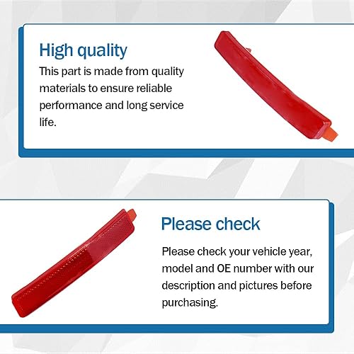 Miniatura 6 de Lámparas reflectoras de parachoques trasero izquierdo y derecho para Cadillac SRX 2009-2012 Chevy Traverse 2007-2015 GMC Acadia 2007-2010 Saturn