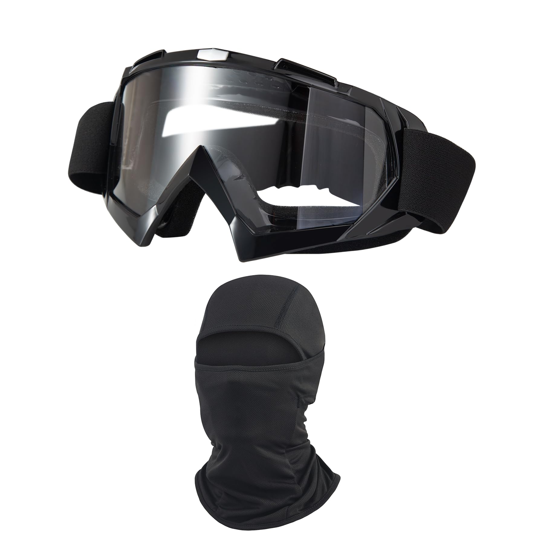 LJDJ Dirtbike-Brille, ATV, Offroad-Reiten, Motorrad, Motocross-Brille mit Sonnenschutz, UV-Schutz, Sturmhaube, Vollgesichtsabdeckung