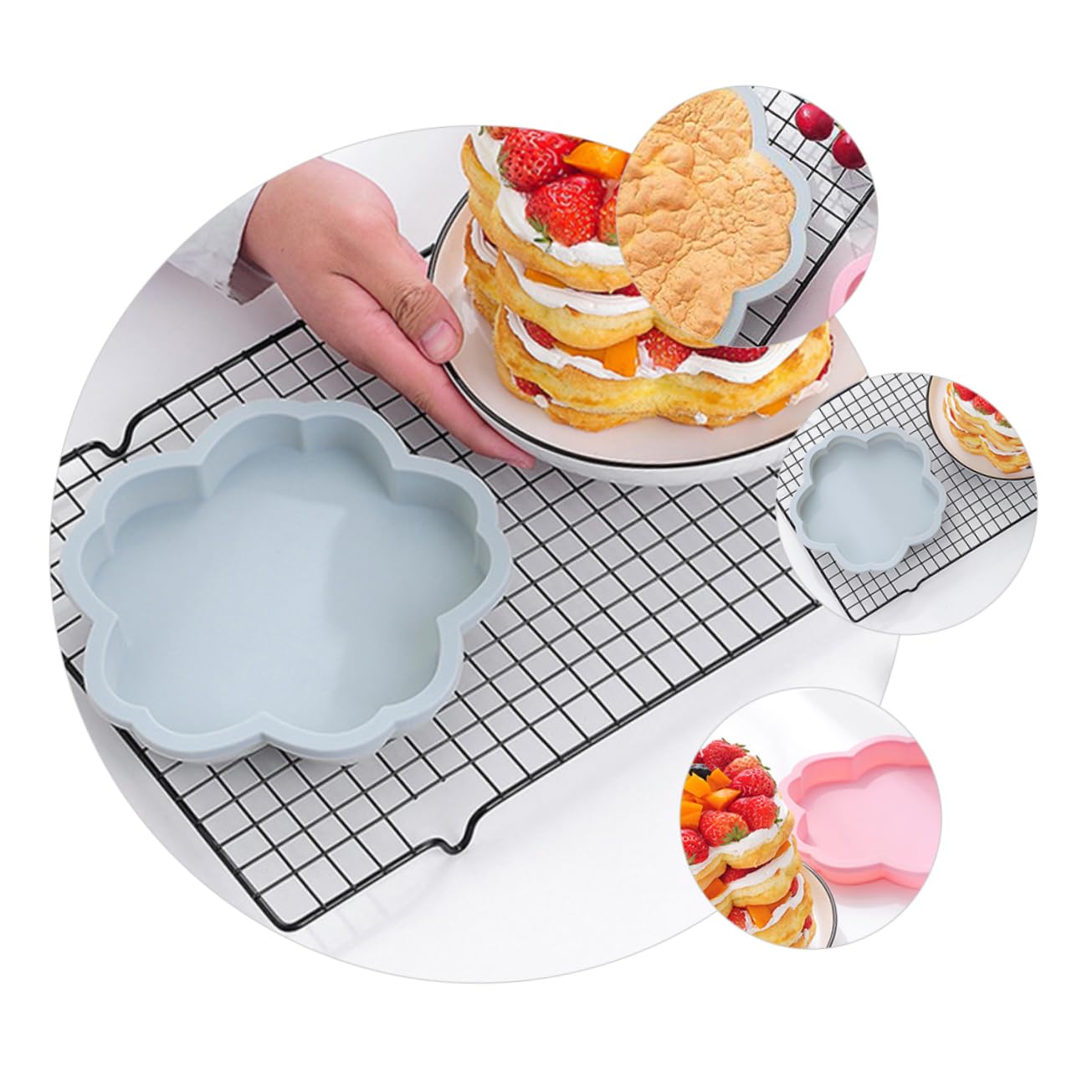 IMIKEYA 4piezas Molde De Para Pasteles Forma De Para Repostería y Decoración De Postres Cumpleaños y Celebraciones