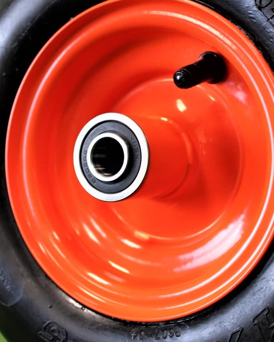 Set of 2) 11x4.00-5 Tires & 5.25 Kubota Orange Wheels 4 Ply for