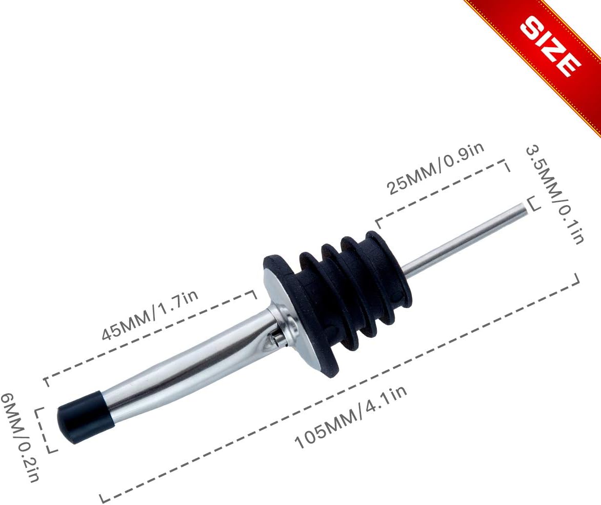Gеt Dіѕсоunt оƒƒеr [UPGRADED VERSION]8 Elite Liquor Pourers Tapered Spout+ 8 Dust Caps Covers