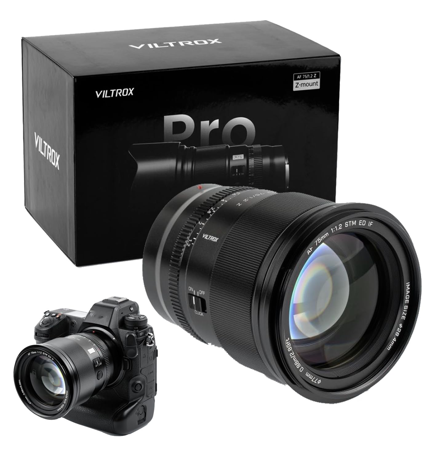 VILTROX Pro 75mm for Nikon Z Mount Lens Large Aperture APS-C Lens for  Nikon Standard Autofocus Lens for Nikon Z-Mount Cameras Z7II Z5 Z50 Z6