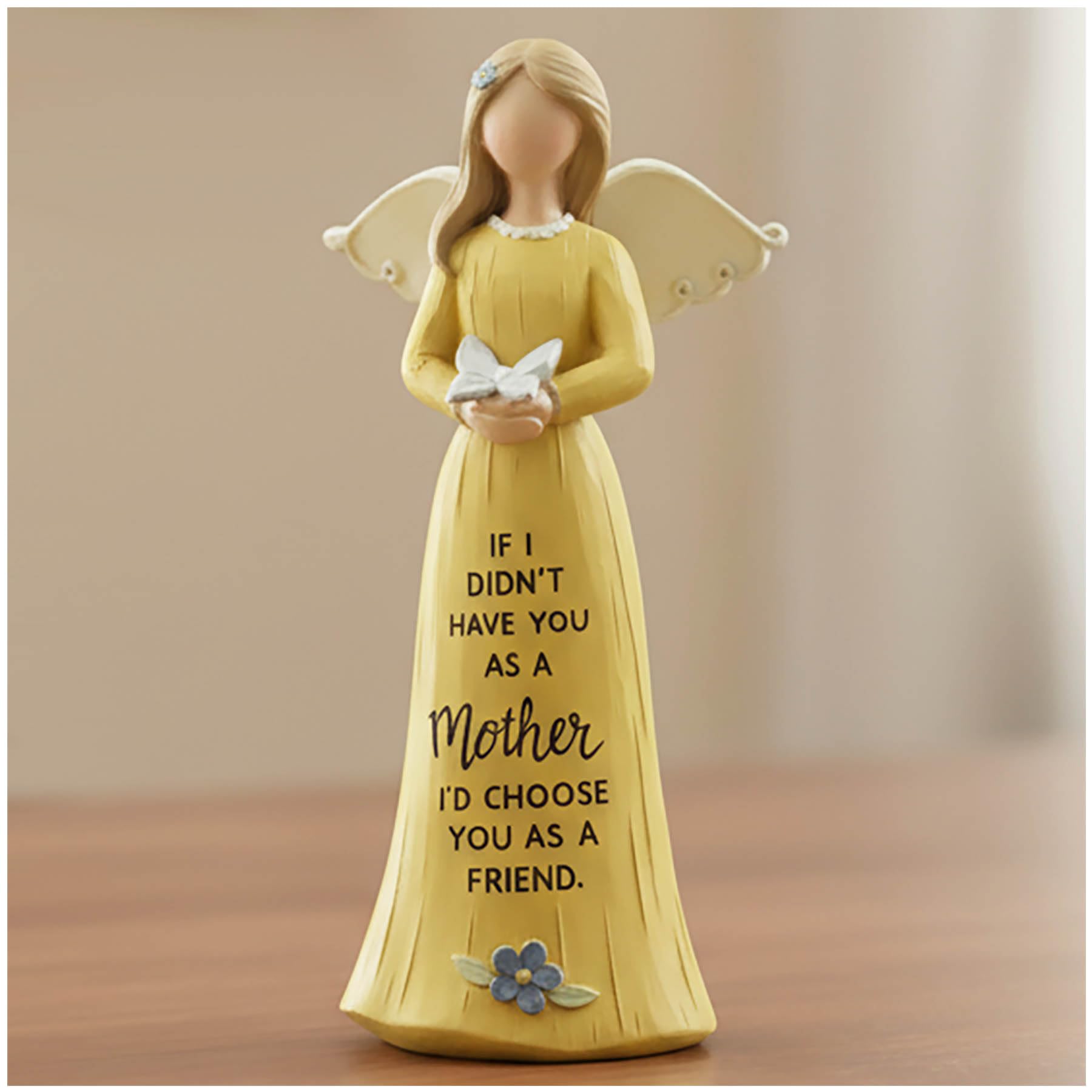 PlentifulHome Mother Angel Figurine with Butterfly, 13.3 cm