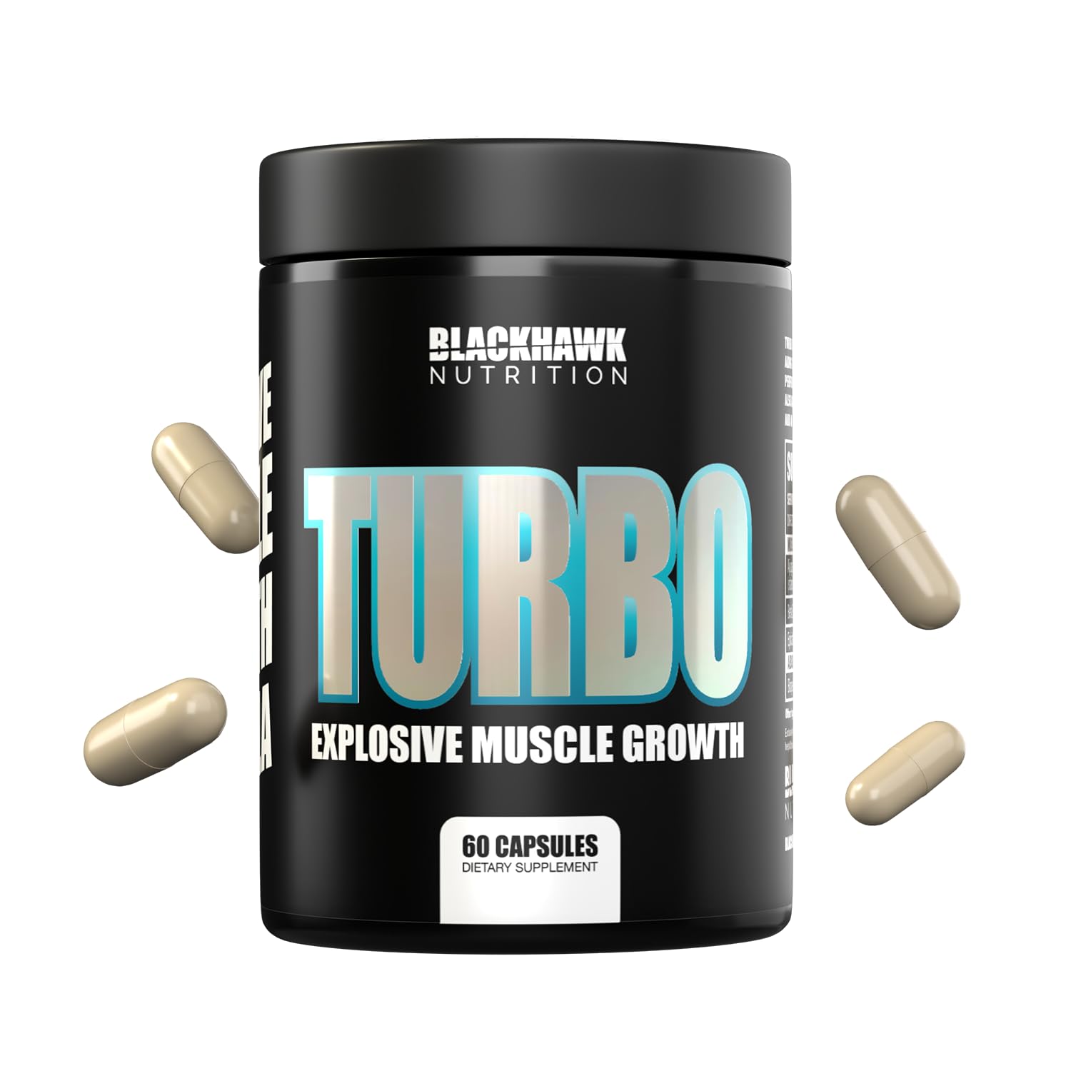 Turbo Muscle Support Formula with Turkesterone & Beta Ecdysterone - Ideal Muscle Mass Synthesis to Improve Strength & Muscle Development – 60 Capsules Pack