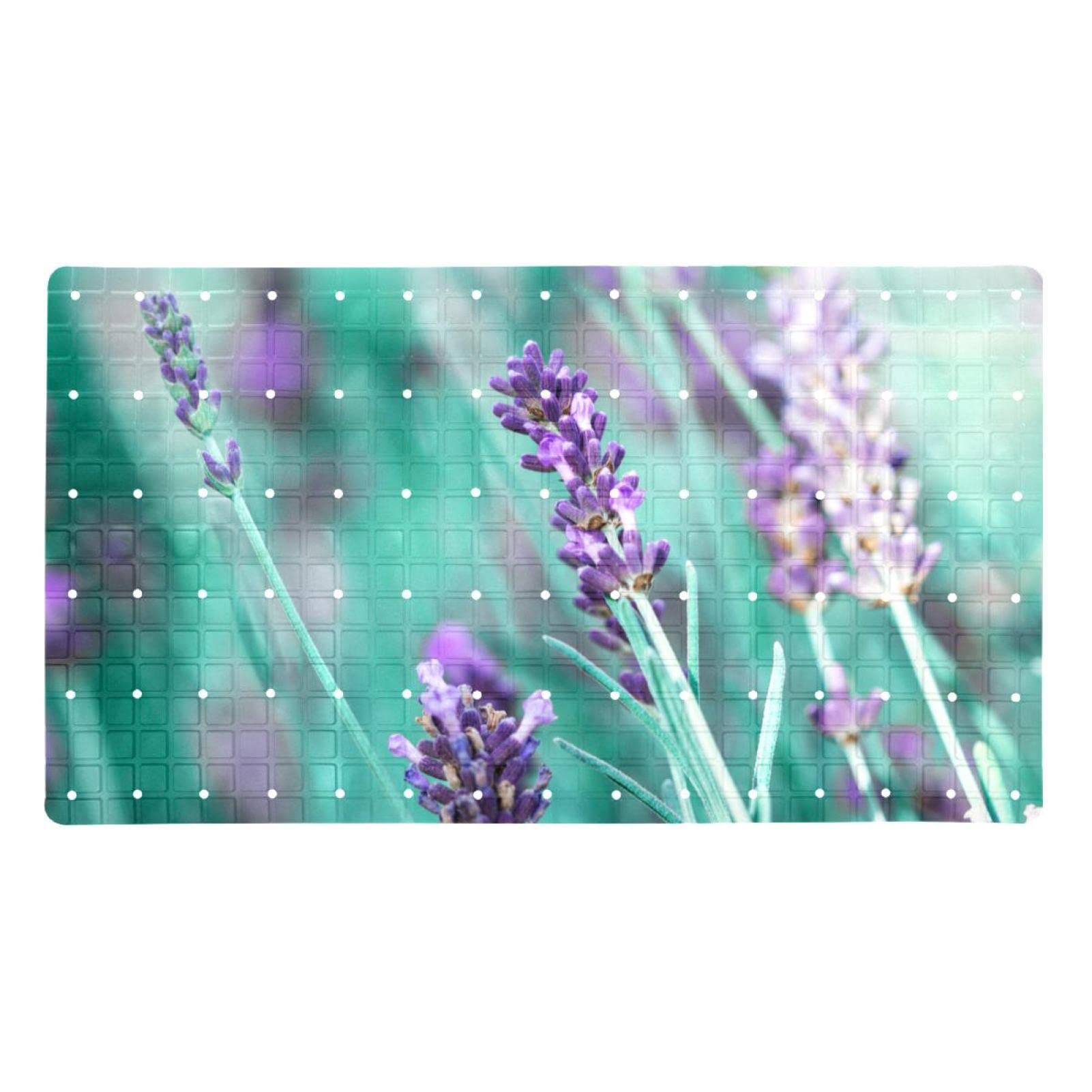 Alfombrilla de ducha suave lavanda para baños familiares y bañeras infantiles