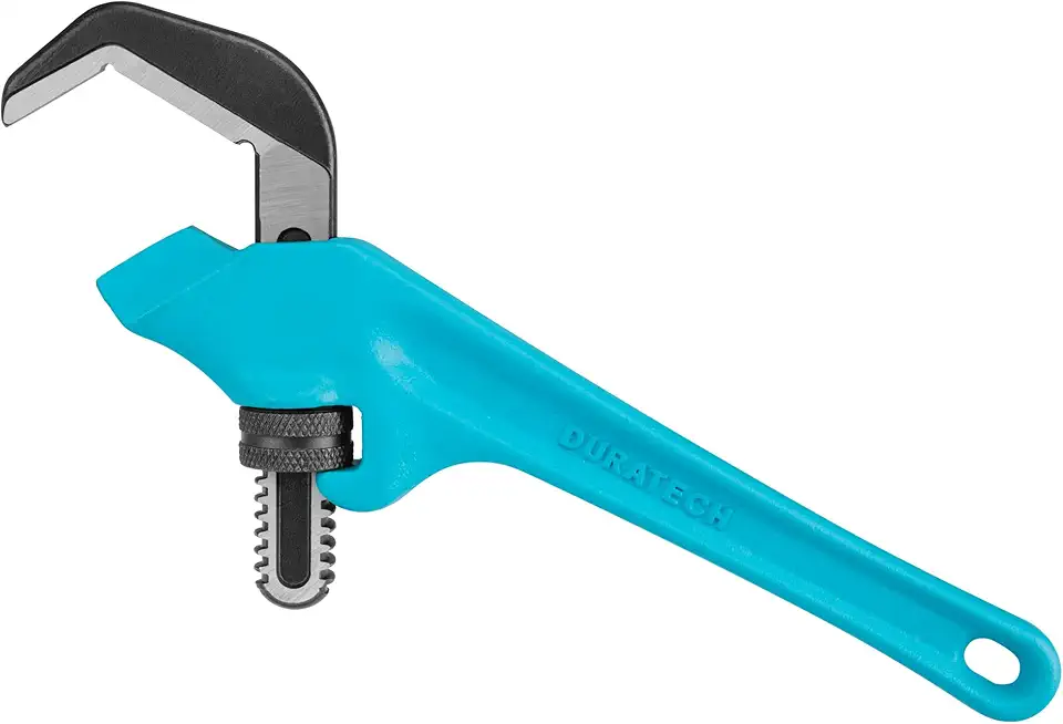 DURATECH 9-1/2 inch Hex Offset Wrench, Hex Pipe Wrench, CR-V Hook Jaw