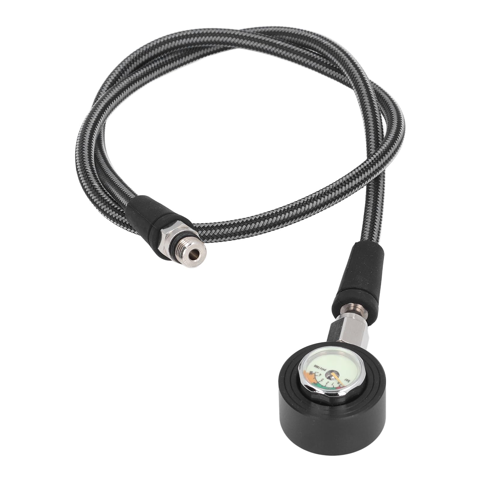 POENVFPO Diseño Luminoso Rotativo de 360 ​​grados de 360 ​​grados con Manguera Tejida de Material Compuesto para Mangueras Reguladoras BCD (80 cm)