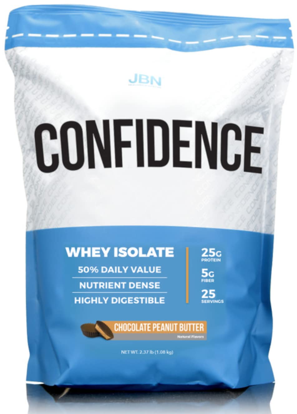 JBN - Just Be Natural Confidence Whey Protein Isolate Powder (Chocolate Peanut Butter, 25)