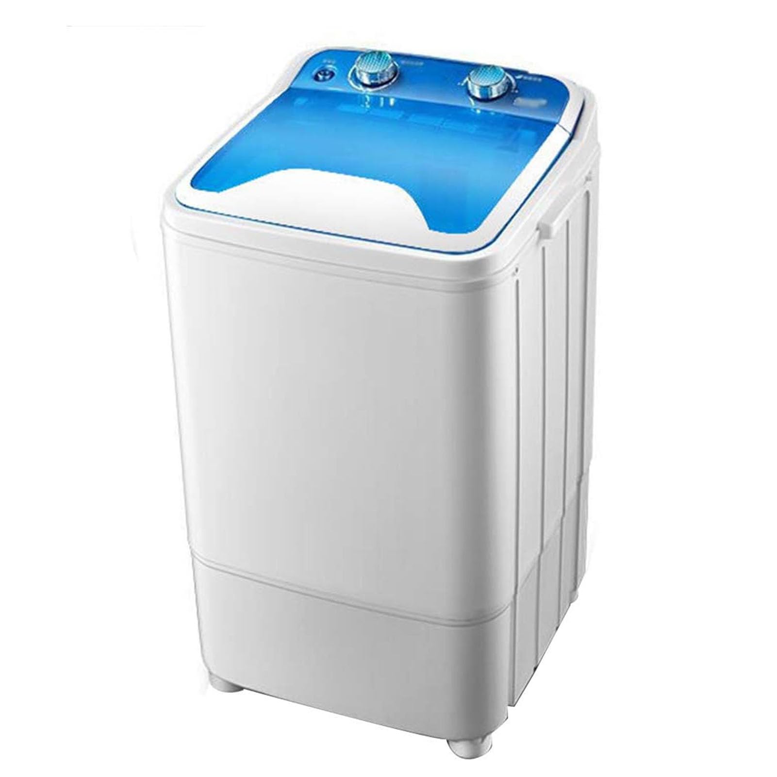 Hogar Mini Solo Barril Lavadora de Ropa Compacta Pequeña, Lavadora portátil de 7 kg, Lavado/Deshidratación Programada con Un Solo Clic, Deshidratación por Centrifugado, Limpieza Profunda (Blue)