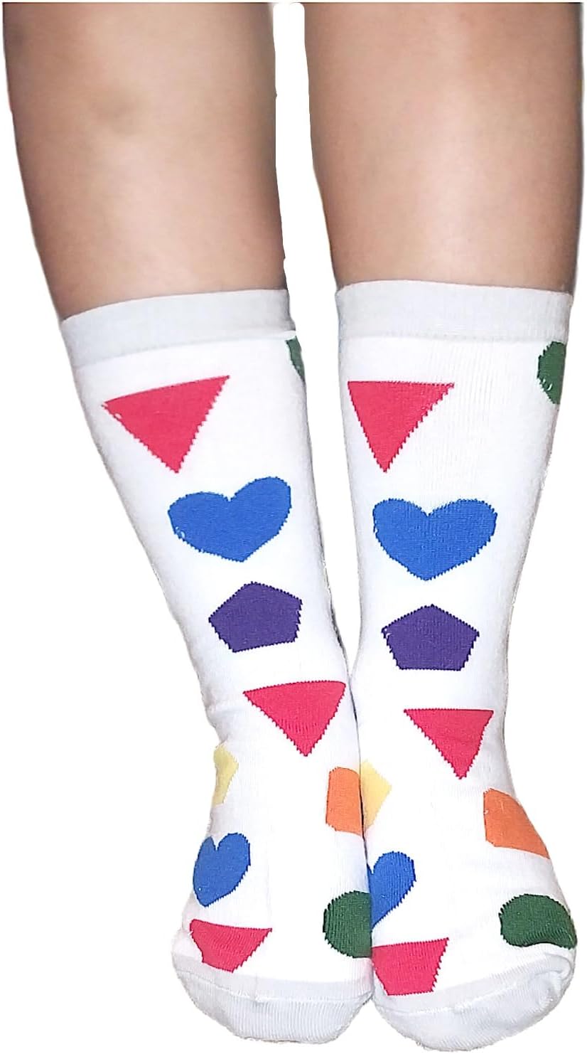 Mixin Itup Imagination Collection Colorful Patterned Crew Socks, Pack of 6, Assorted Designs