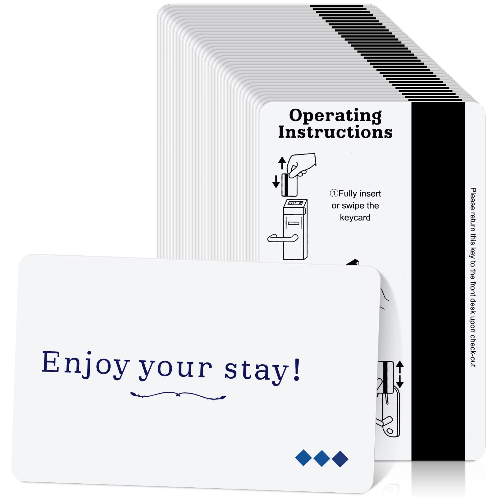 Photo 1 of Saysurey 500 Pack Hotel & Motel Key Cards Magnetic Stripe Door Card Blank Lock Systems Magnetic Stripe Key Cards