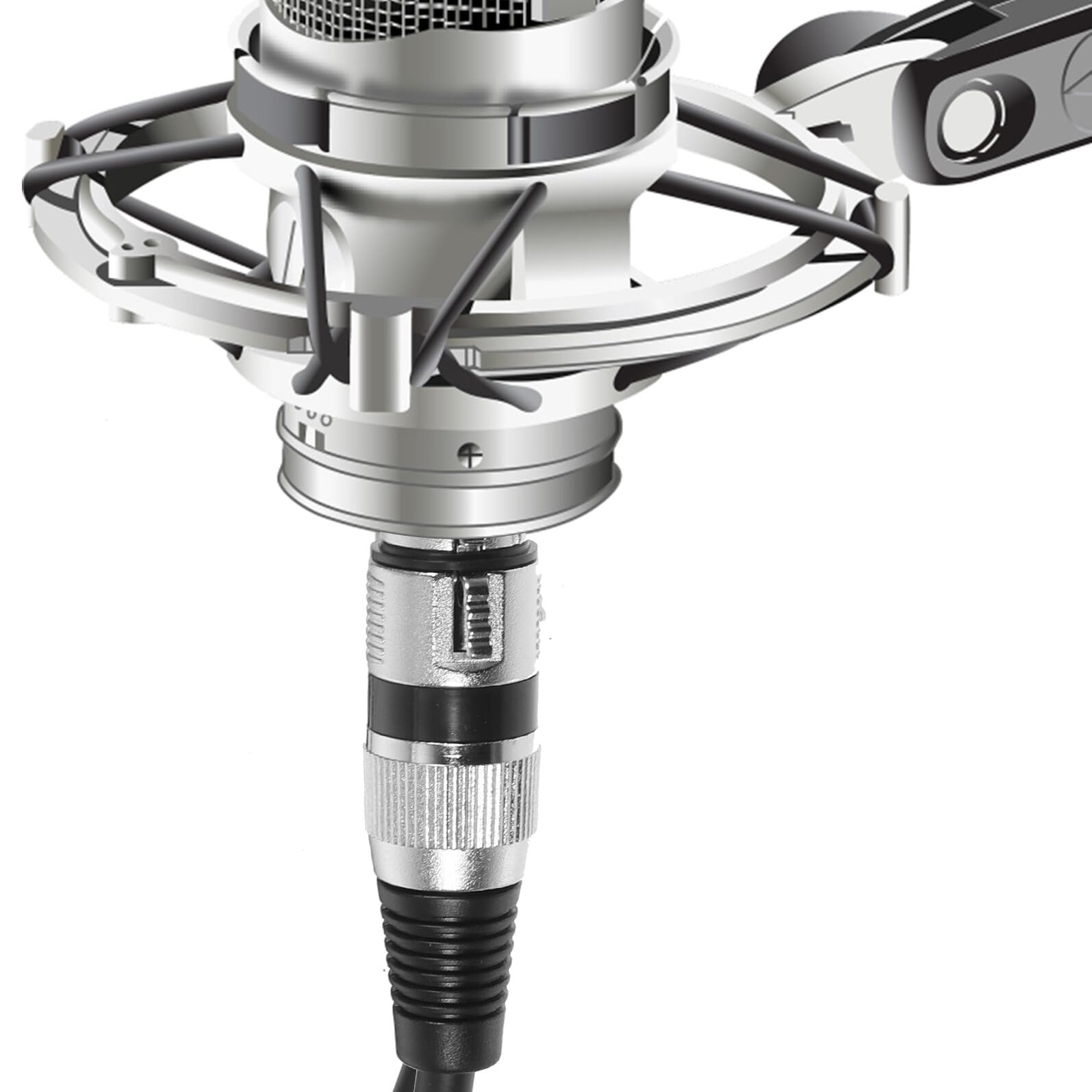 Cabilock Cavo Microfono Xlr 3 Pin Maschio-Connessione Bilanciato in Rame Privo di Ossigeno, Trasmissione Stabile, 6 Pezzi per Ktv Audio