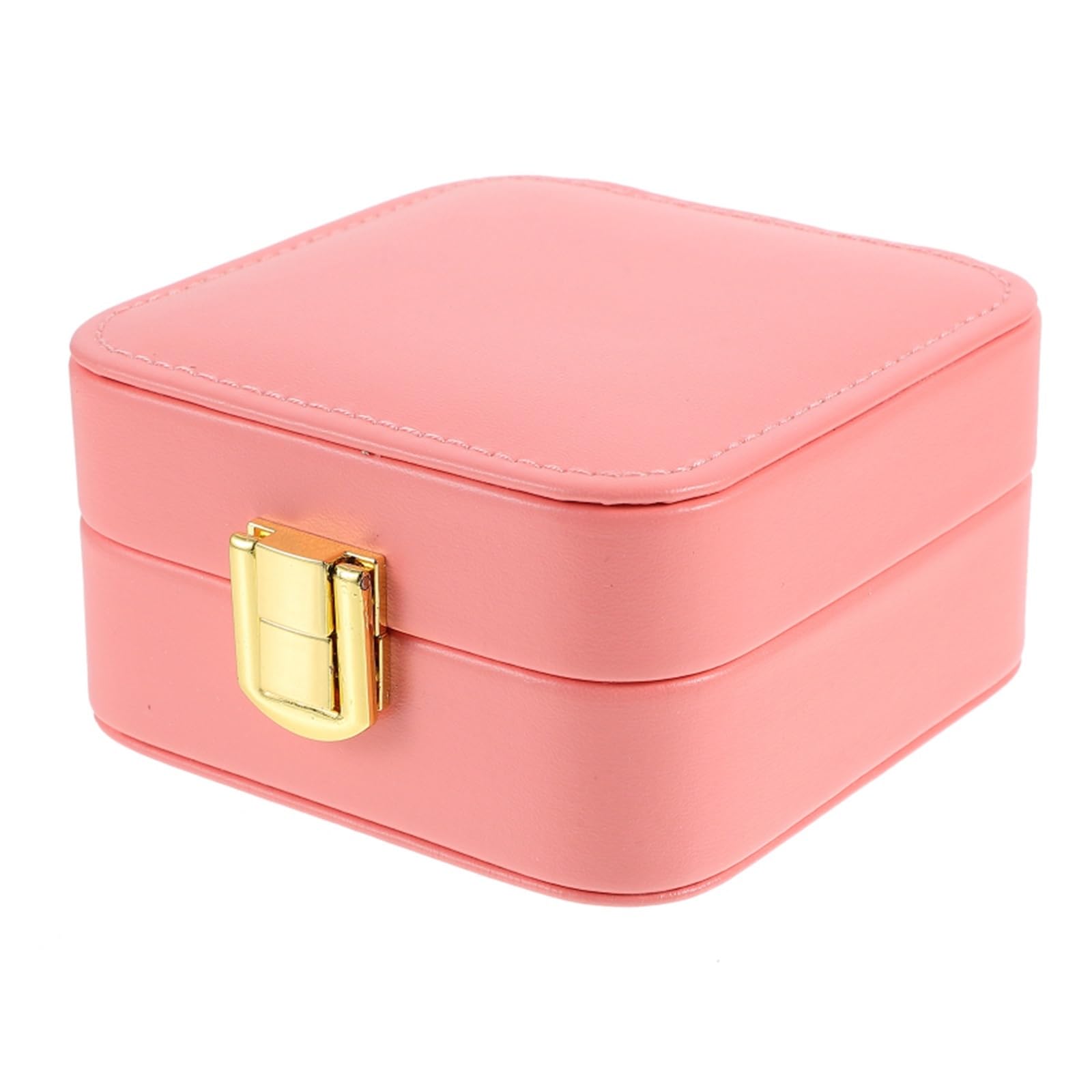 Small Jewelry Organizer Box Portable Jewelry Storage Case Travel Jewelry Storage Box with (D 10.00X10.00X5.00cm) Interesting