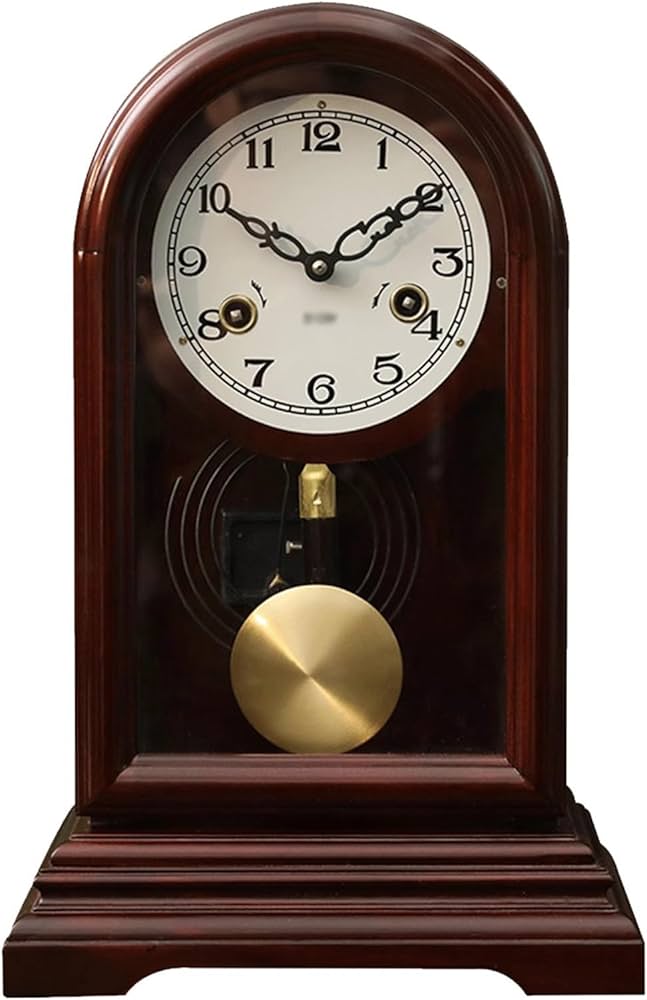 Amazon.co.jp: 40cmのレトロな置時計 祖父時計 卓上時計 木製 マントル