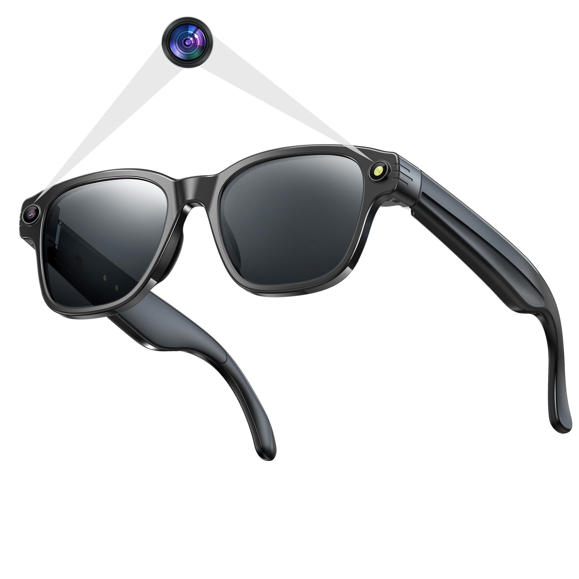 AI Camera Smart Glasses for Men Women With 8MP 4K Photo 1200P HD Video Recording Translation GPT Voice
