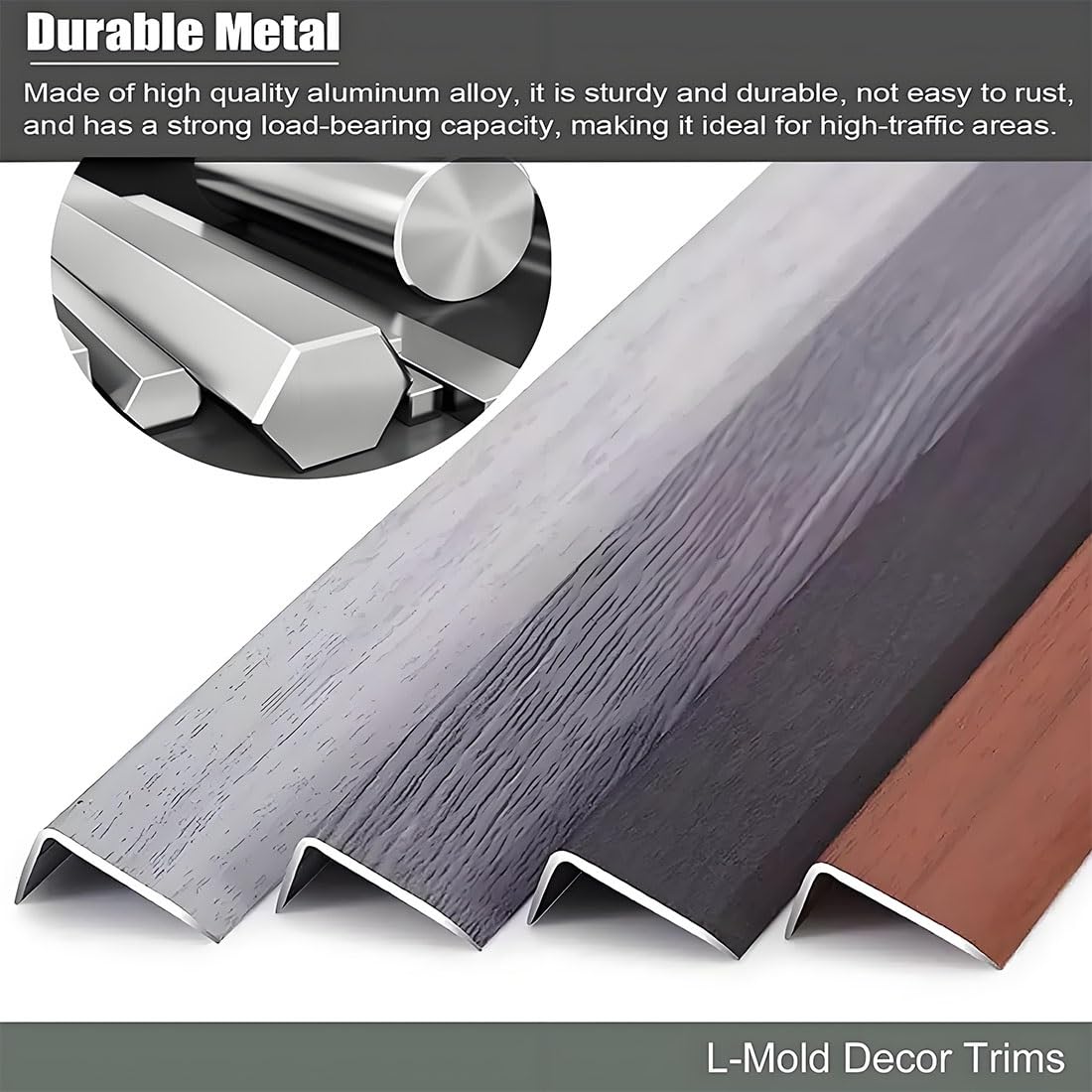 barras para puertas, listón de umbral, Moldura en T de aluminio(W2CM)