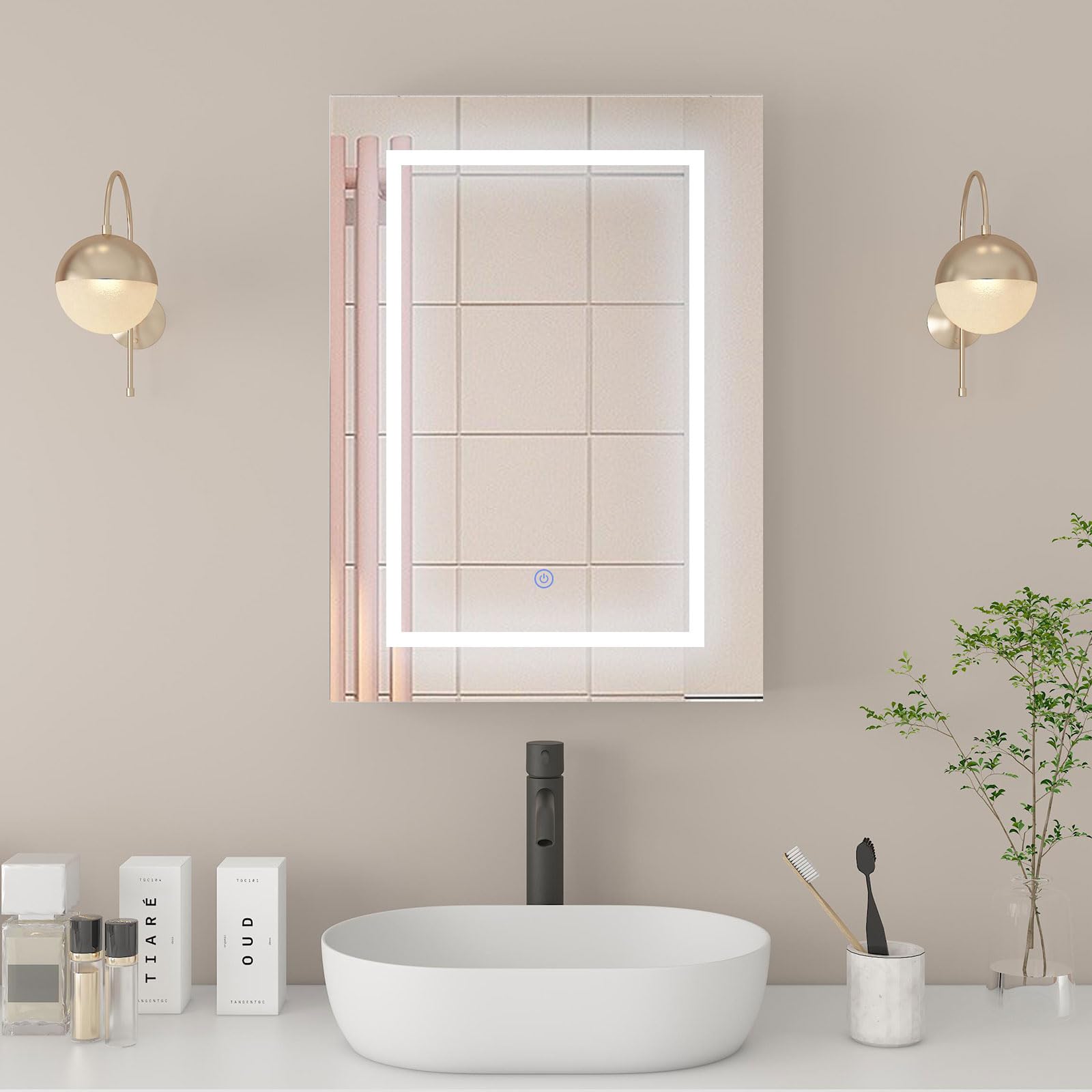 Led Medicine Cabinet,Lighted Medicine Cabinet with Mirror,Mirrored Medicine Cabinets Wall Mounted,Bathroom Mirror with Storage,in Wall Medicine Cabinet with Lights,Cabinet Medicine 28X20