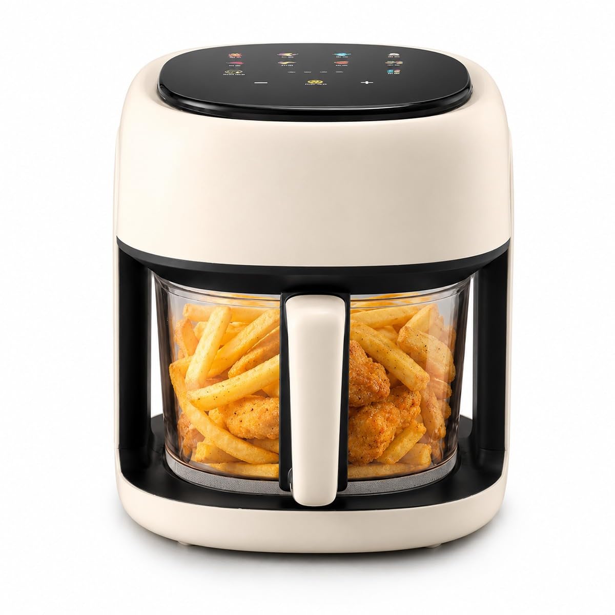 Baannaww 4.5L Air Fryer with 360° Viewing Window, 1350W, 10 Presets