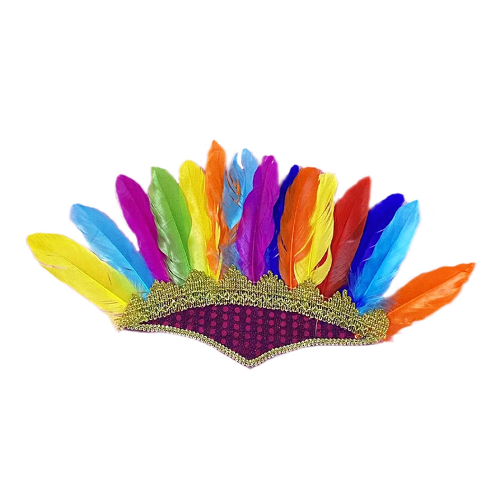 Kids Artificial Feather Headband for Dance Show Performance Carnival Costume Party Headpiece
