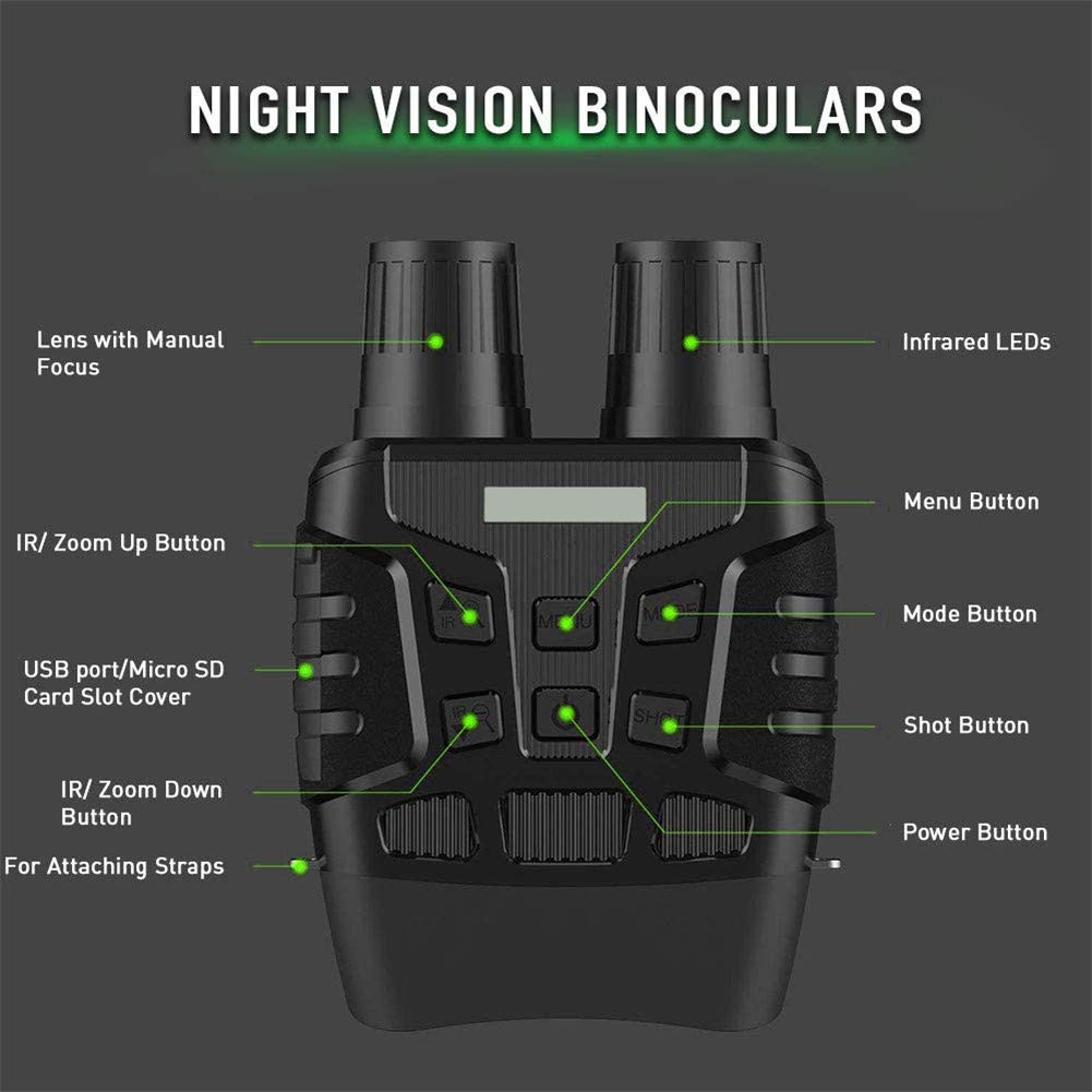 Monocular para Adultos, prismáticos Alta Potencia, Imagen y vídeo 960p, prismáticos Digitales para Exteriores con Ajuste Movimiento.