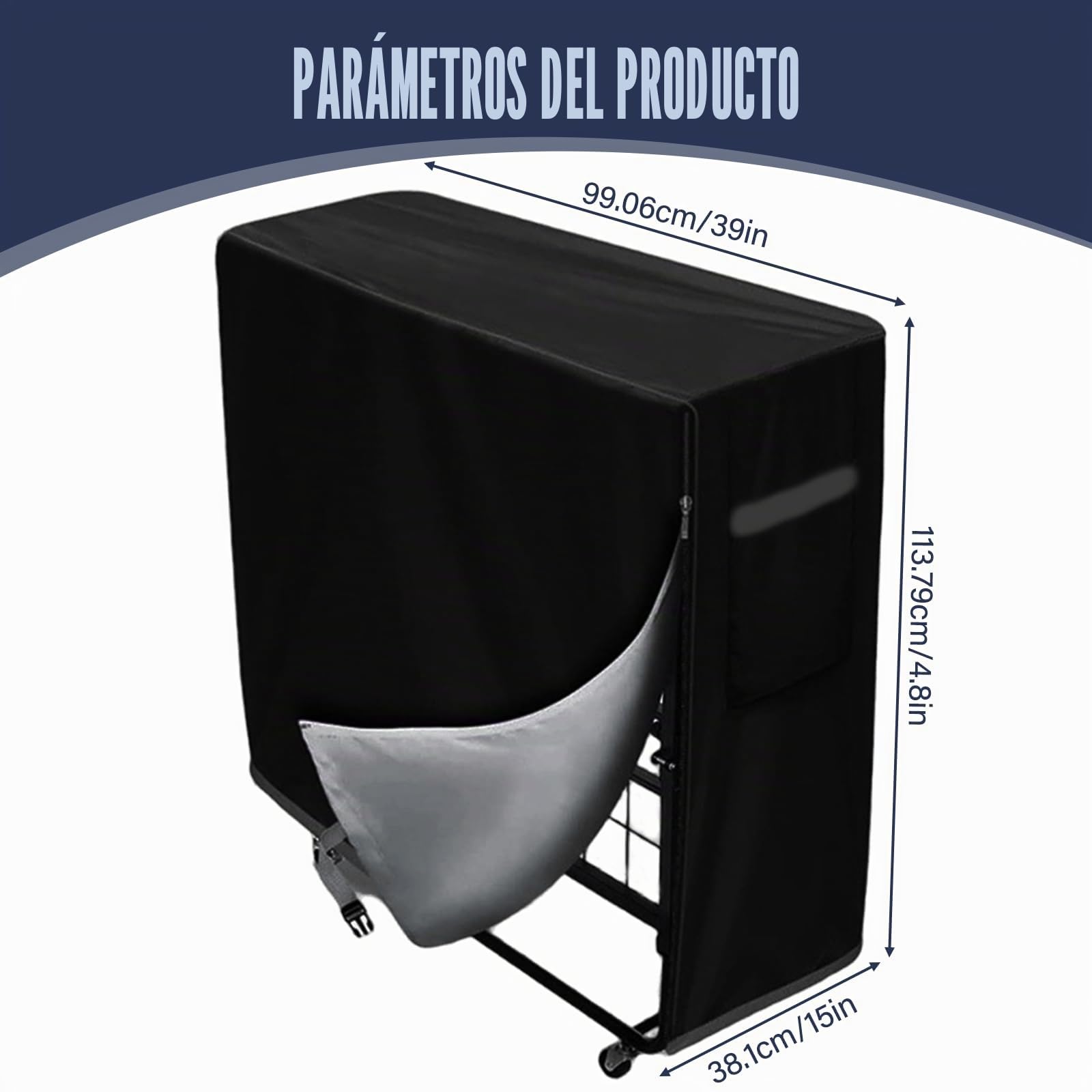 Funda de edredón plegable para cama de invitados, funda protectora impermeable a prueba de polvo, bolsa de almacenamiento multifuncional
