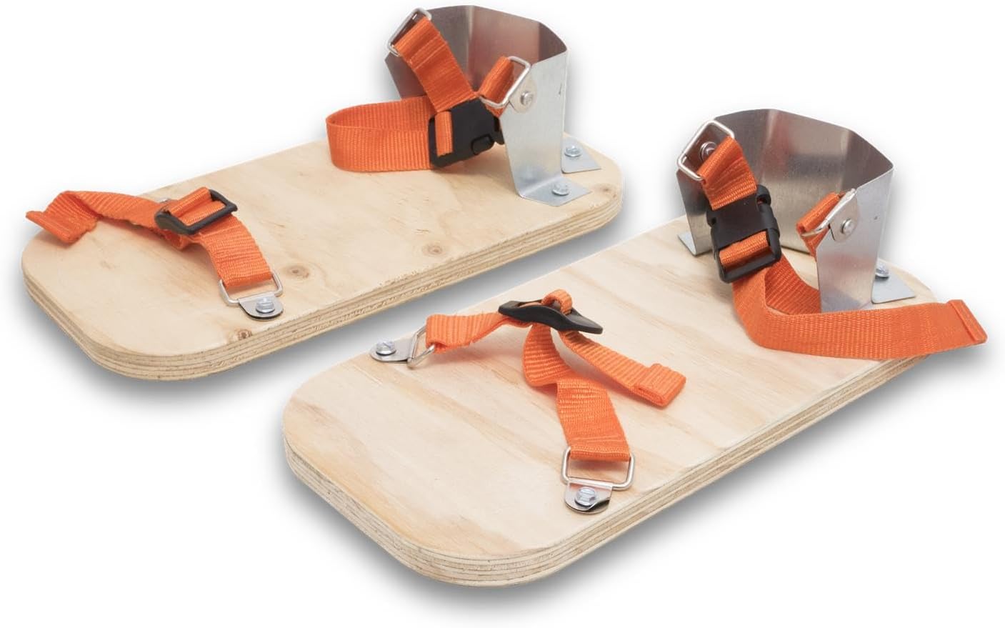 MARSHALLTOWN Asphalt Shoes for Tamping and Compacting Hard to Reach Places, AC Plywood with Quick Click Buckles Acts as Thermal Barrier, Adjustable Straps, Made in the USA, RED704139