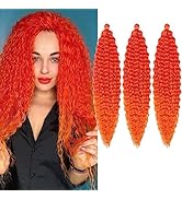 Ocean Wave Crochet Hair 30 Inch 3 Packs Deep Wave Braiding Hair Deep Curly Twist Crochet Hair For...