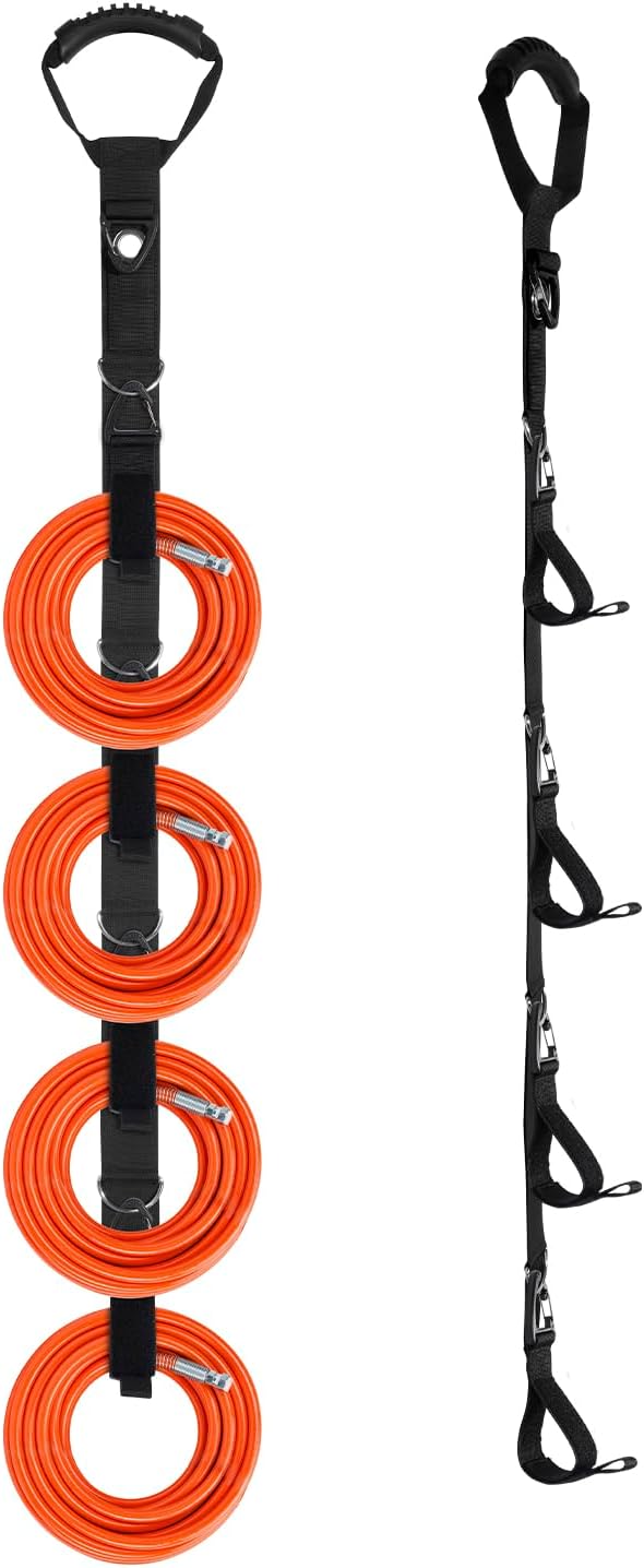 Extension Cord Organizer 2 Pack - Flexible Detachable Cable Straps, Vertical Space Saver for Garage, Shed, Garden, Wall Cord Holders