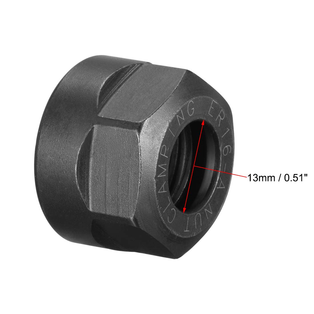 sourcing map Tuercas de sujeción de la pinza para el soporte del mandril de fresado cnc torno er16a 2pcs