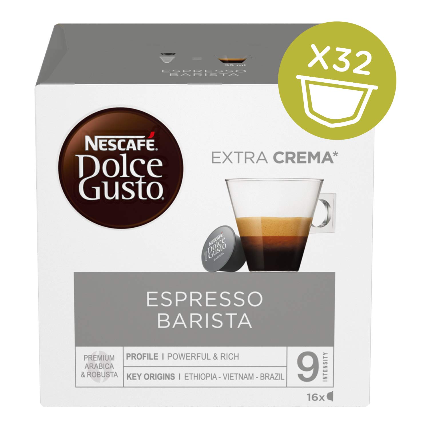 NESCAFÉ DOLCE GUSTO Kit de degustación de café expreso Barista, Espresso Ardenza, Essenza di Moka, 6 paquetes de 16 cápsulas (96 cápsulas compatibles con Nescafé Dolce Gusto)