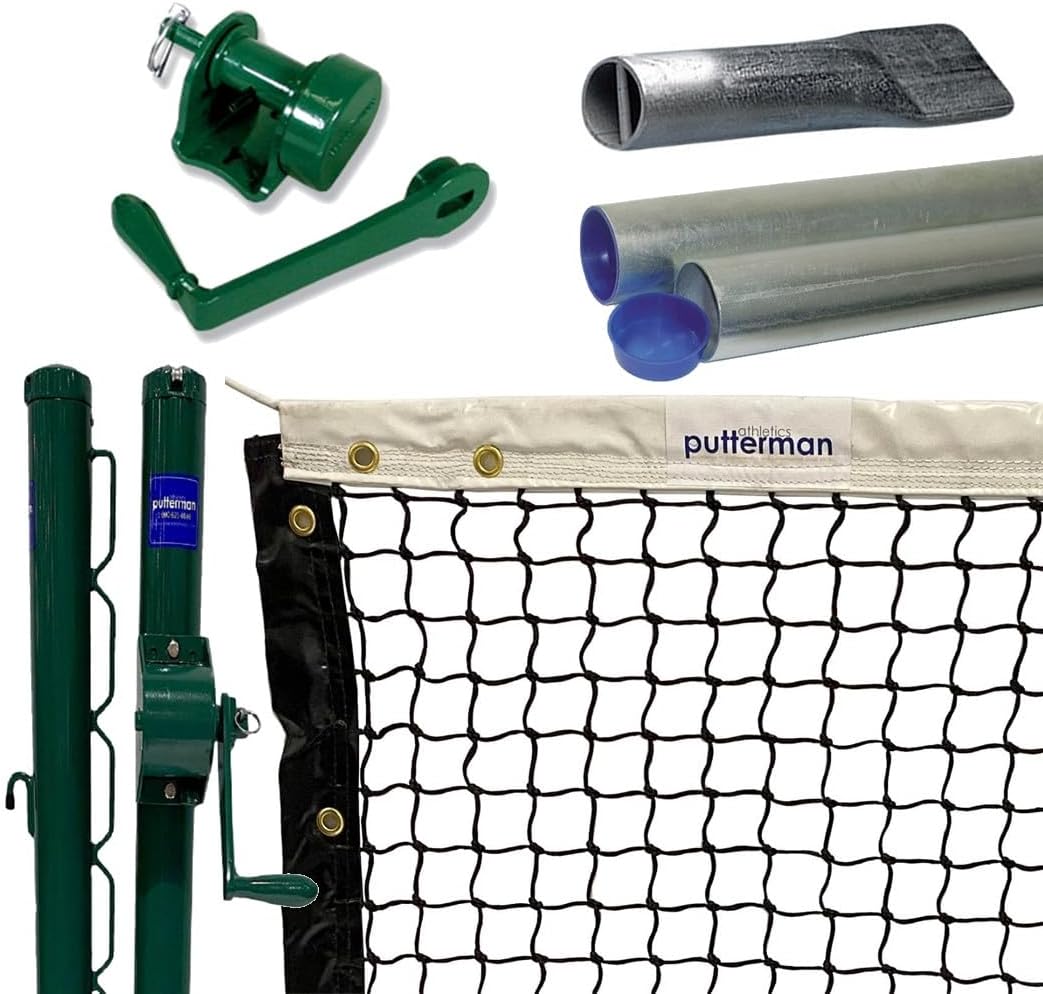 Putterman 3.0mm Tournament Single Braid Tennis Net – Optional Seasonal Court Maintenance Kit