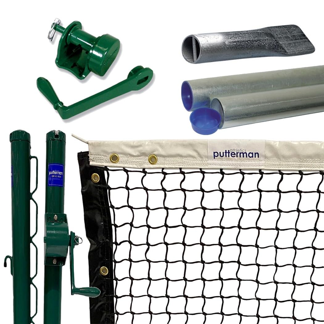 Putterman 3.0mm Tournament Single Braid Tennis Net – Optional Seasonal Court Maintenance Kit